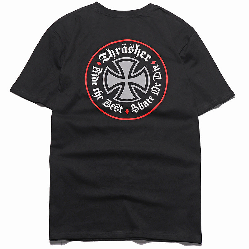 Skateboard short sleeve T-shirt