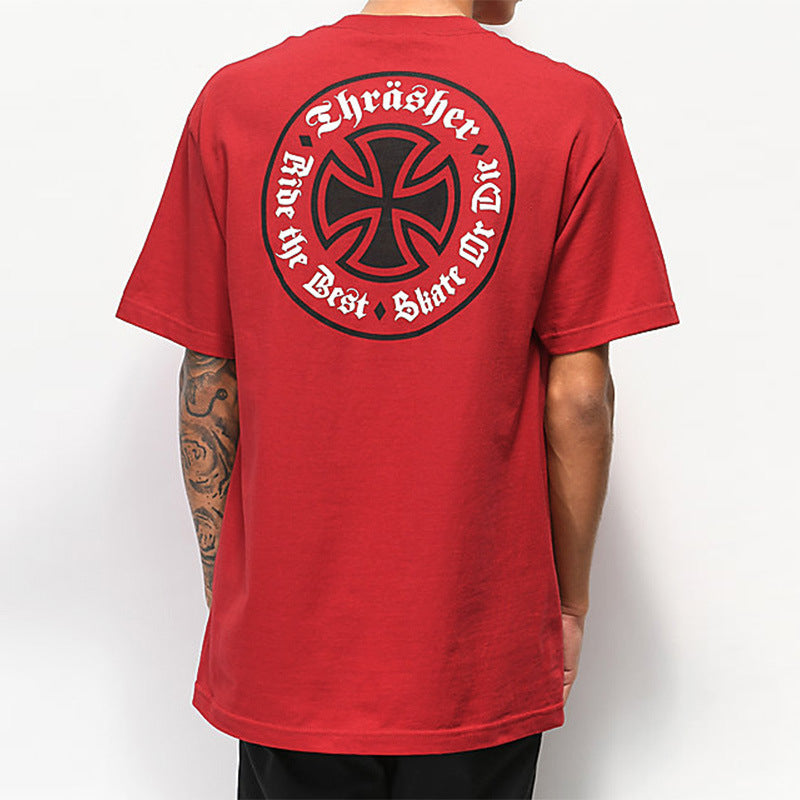 Skateboard short sleeve T-shirt