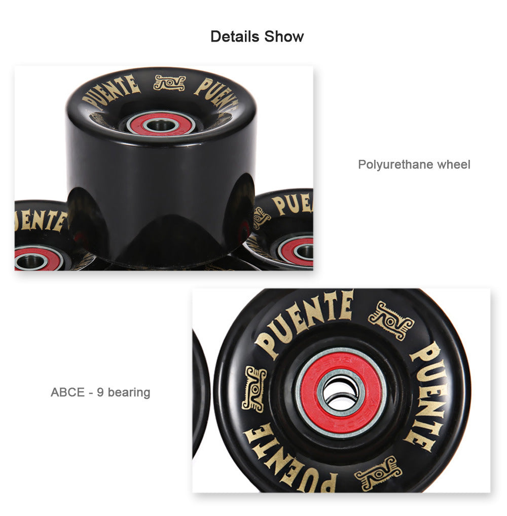 Skateboard Wheels And Red Cover-9 Bearing Combination