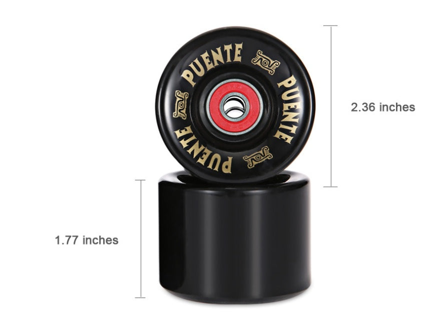 Skateboard Wheels And Red Cover-9 Bearing Combination